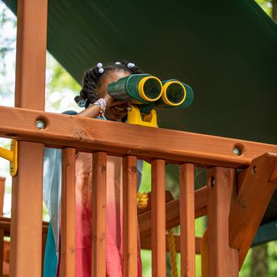 Woodplay playset 6' Playhouse XL Combo 1 binoculars